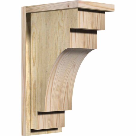 Ekena Millwork Mediterranean Rough Sawn Corbel w/Backplate, Douglas Fir, 8"W x 12"D x 20"H COR08X12X20MED01RDF
